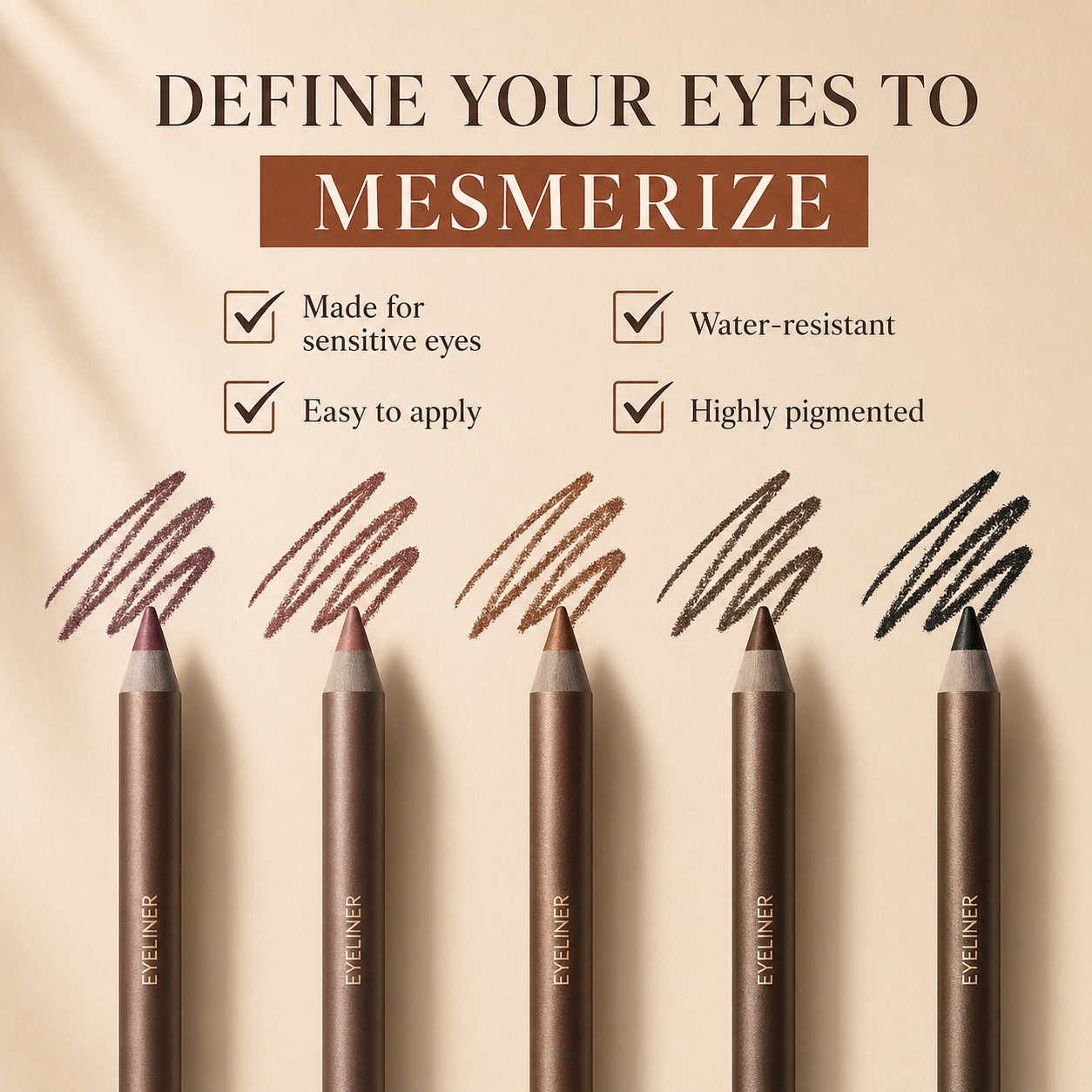 24HR Waterproof Eyeliner Pencil 🔥