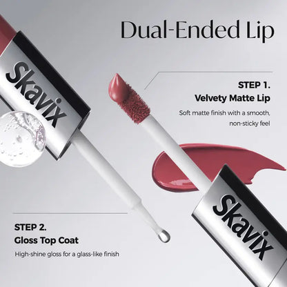 Perfect Twin Lip — Dual-Ended Liquid Lipstick with Velvet Matte Color and Glossy Shine 🔥