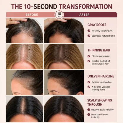 10-Second Hair Concealer Cover Grays • Fill Thin Areas • Perfect Your Hairline 🔥