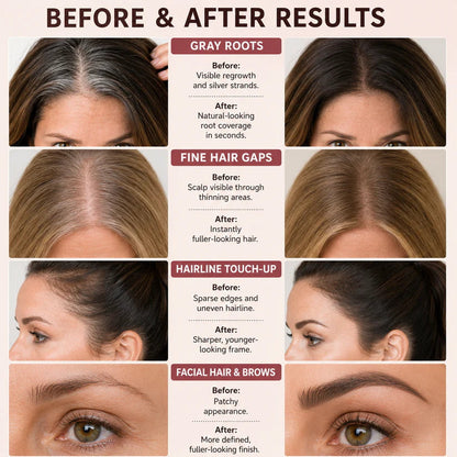 10-Second Hair Concealer Cover Grays • Fill Thin Areas • Perfect Your Hairline 🔥