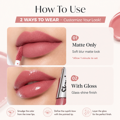 Perfect Twin Lip — Dual-Ended Liquid Lipstick with Velvet Matte Color and Glossy Shine 🔥
